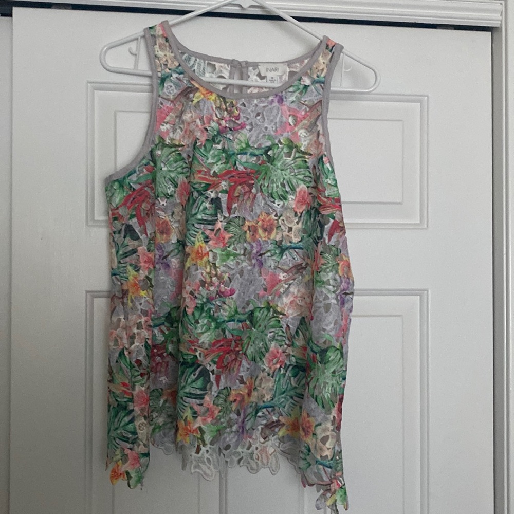 Anthropologie watercolor lacy top